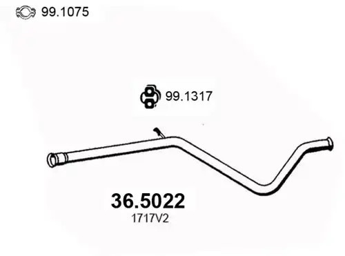 изпускателна тръба ASSO 36.5022