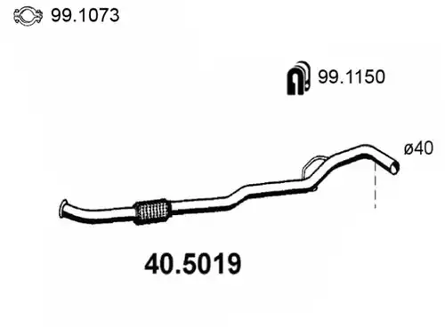 изпускателна тръба ASSO 40.5019