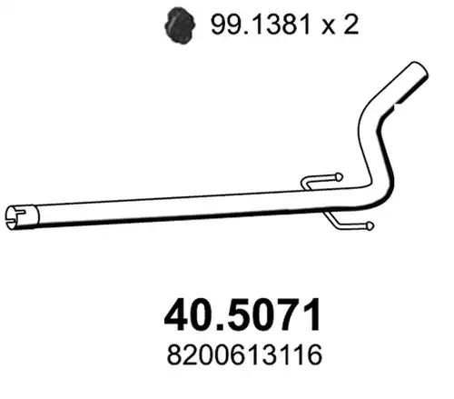 изпускателна тръба ASSO 40.5071