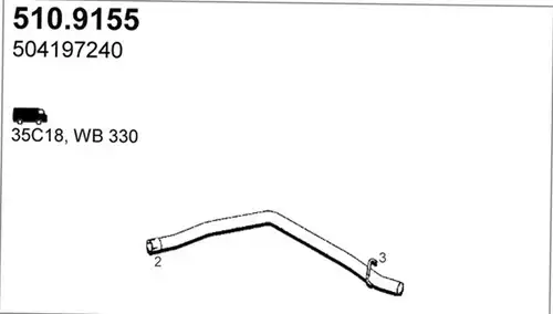 изпускателна тръба ASSO 510.9155