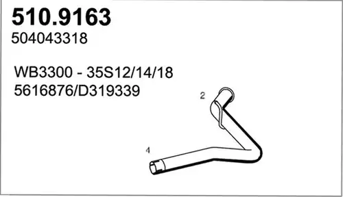 изпускателна тръба ASSO 510.9163