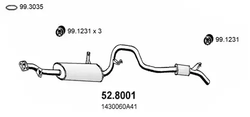 средно, задно гърне ASSO 52.8001