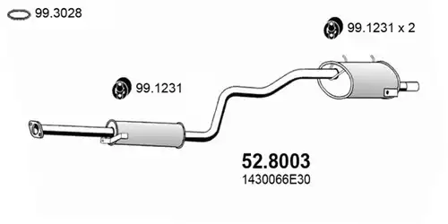 средно, задно гърне ASSO 52.8003