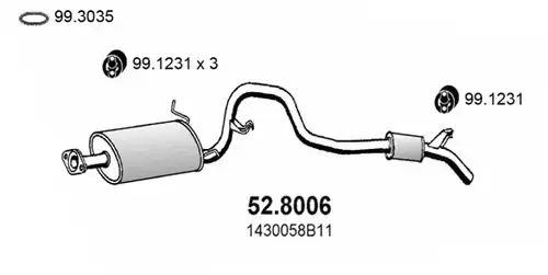 средно, задно гърне ASSO 52.8006