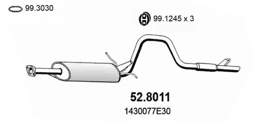 средно, задно гърне ASSO 52.8011