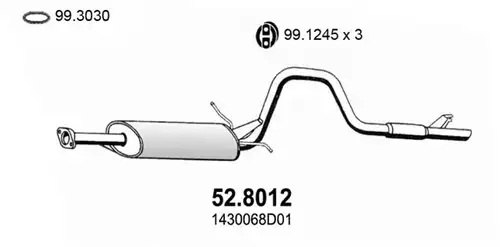 средно, задно гърне ASSO 52.8012