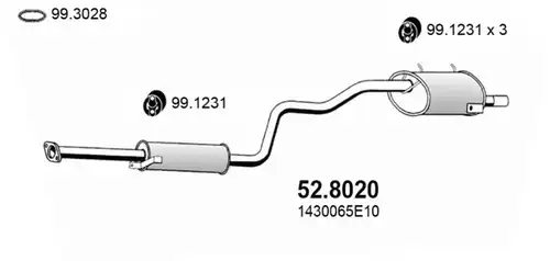 средно, задно гърне ASSO 52.8020