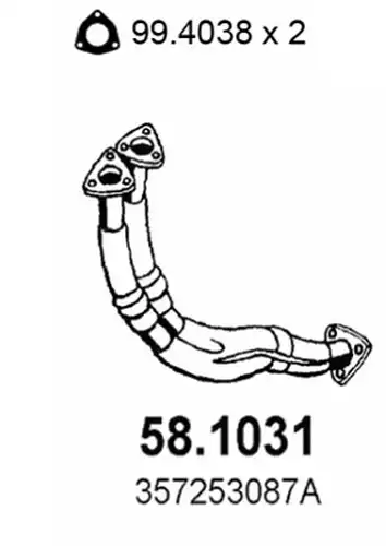 изпускателна тръба ASSO 58.1031
