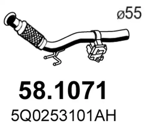 изпускателна тръба ASSO 58.1071