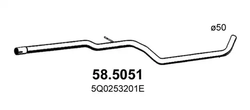 изпускателна тръба ASSO 58.5051