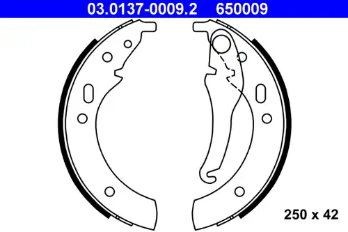 комплект спирачна челюст ATE 03.0137-0009.2