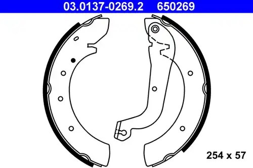 комплект спирачна челюст ATE 03.0137-0269.2