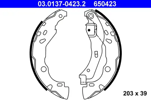 комплект спирачна челюст ATE 03.0137-0423.2