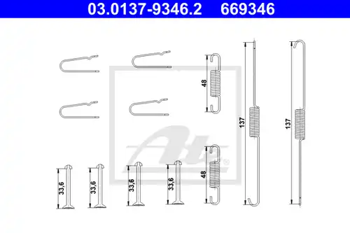 комплект принадлежности, спирани челюсти ATE 03.0137-9346.2