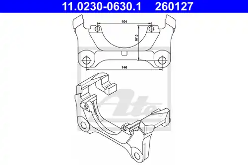 държач спирачен апарат ATE 11.0230-0630.1