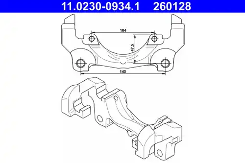 държач спирачен апарат ATE 11.0230-0934.1