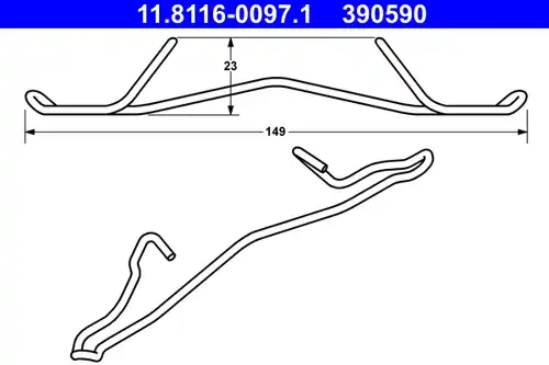 пружина, спирачен апарат ATE 11.8116-0097.1