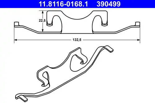 пружина, спирачен апарат ATE 11.8116-0168.1