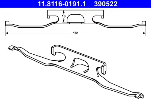 пружина, спирачен апарат ATE 11.8116-0191.1