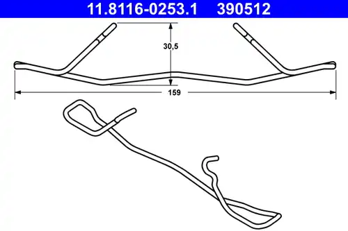 пружина, спирачен апарат ATE 11.8116-0253.1