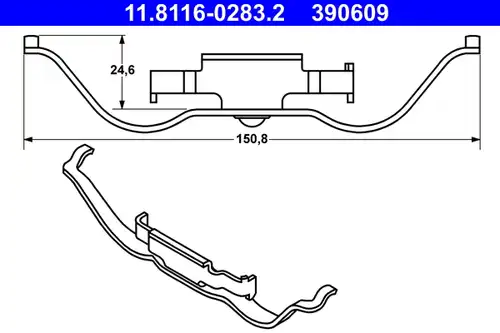 пружина, спирачен апарат ATE 11.8116-0283.2