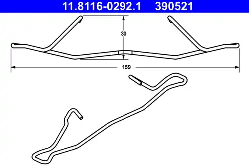 пружина, спирачен апарат ATE 11.8116-0292.1