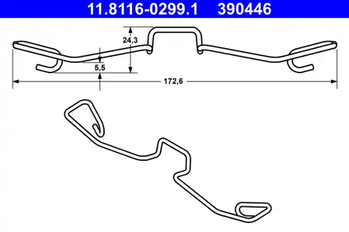 пружина, спирачен апарат ATE 11.8116-0299.1