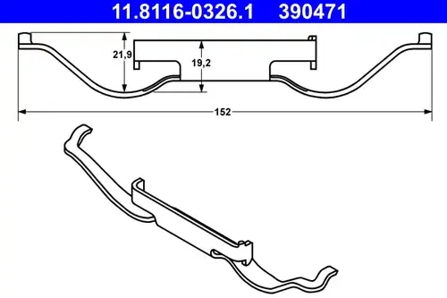 пружина, спирачен апарат ATE 11.8116-0326.1