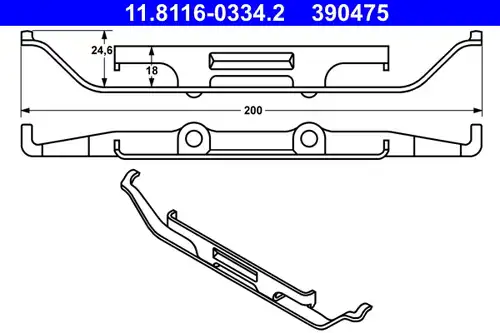 пружина, спирачен апарат ATE 11.8116-0334.2