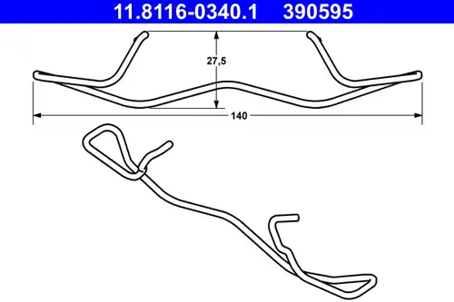 пружина, спирачен апарат ATE 11.8116-0340.1