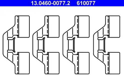 комплект принадлежности, дискови накладки ATE 13.0460-0077.2