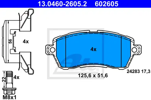 накладки ATE 13.0460-2605.2