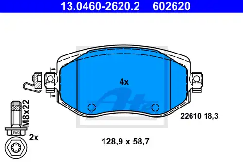 накладки ATE 13.0460-2620.2