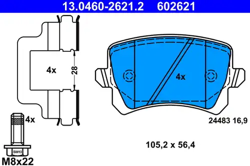 накладки ATE 13.0460-2621.2