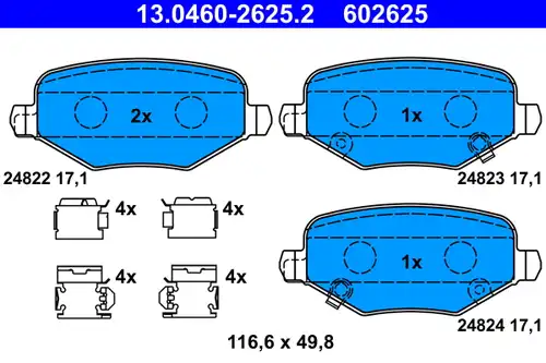 накладки ATE 13.0460-2625.2