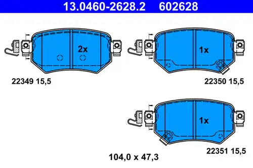 накладки ATE 13.0460-2628.2