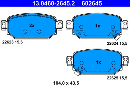 накладки ATE 13.0460-2645.2