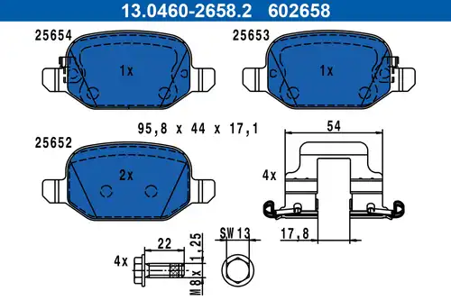 накладки ATE 13.0460-2658.2