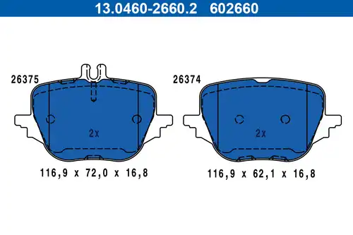 накладки ATE 13.0460-2660.2