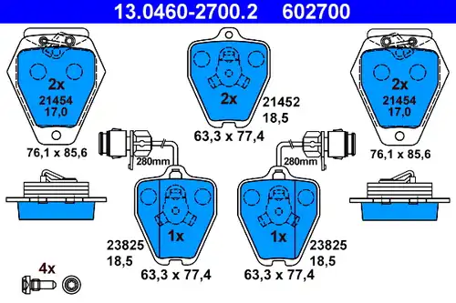 накладки ATE 13.0460-2700.2