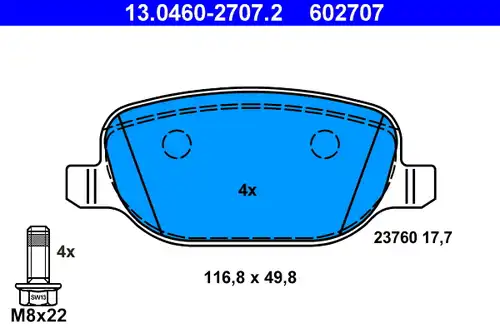 накладки ATE 13.0460-2707.2