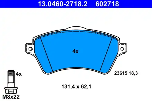 накладки ATE 13.0460-2718.2