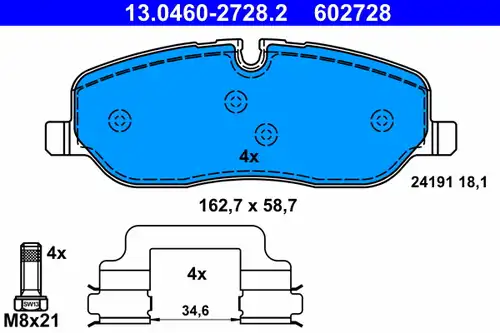 накладки ATE 13.0460-2728.2