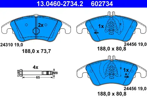 накладки ATE 13.0460-2734.2