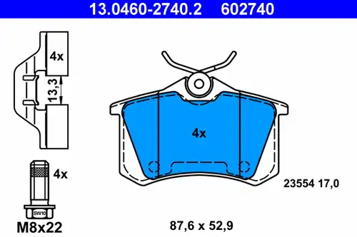 накладки ATE 13.0460-2740.2