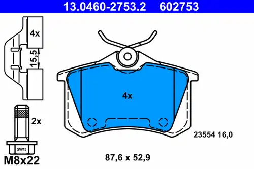 накладки ATE 13.0460-2753.2