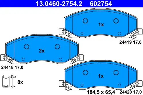 накладки ATE 13.0460-2754.2