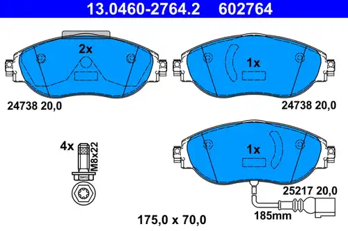 накладки ATE 13.0460-2764.2