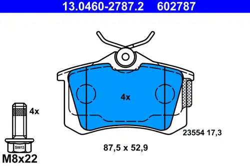 накладки ATE 13.0460-2787.2