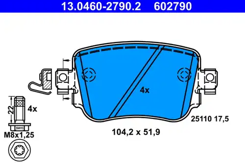 накладки ATE 13.0460-2790.2